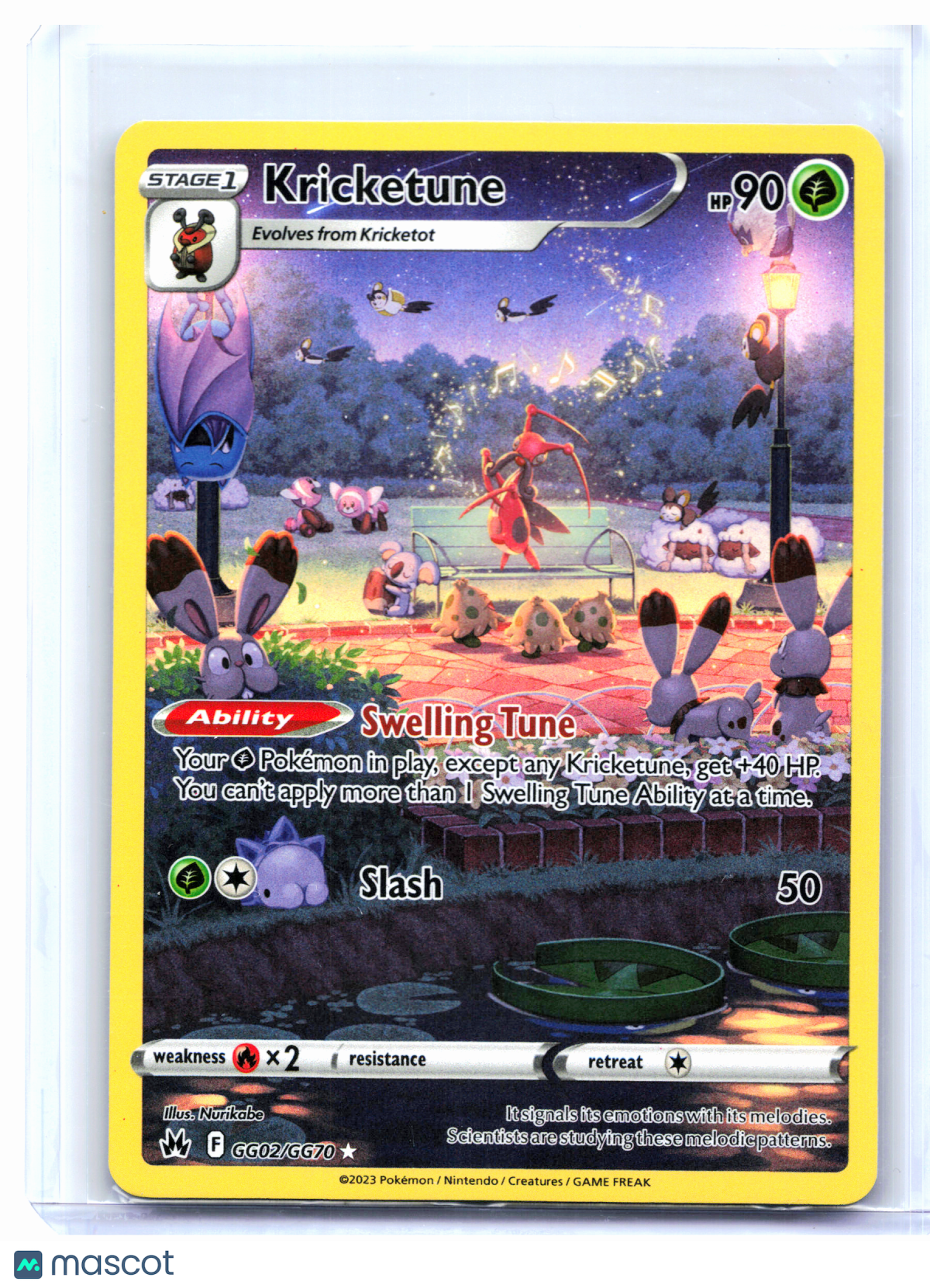 2023 Pokemon—Kricketune #GG02/GG70 Crown Zenith: Galarian Gallery—Ultra Rare