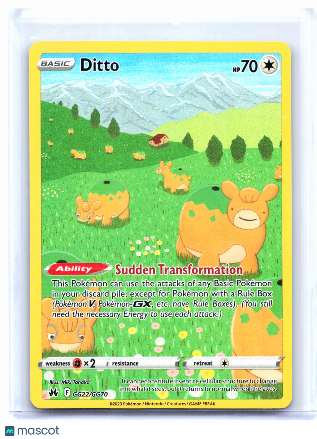 2023 Pokemon—Ditto #GG22/GG70 Crown Zenith: Galarian Gallery—Ultra Rare Holo
