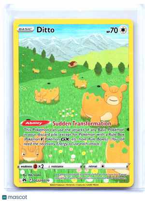 2023 Pokemon—Ditto #GG22/GG70 Crown Zenith: Galarian Gallery—Ultra Rare Holo