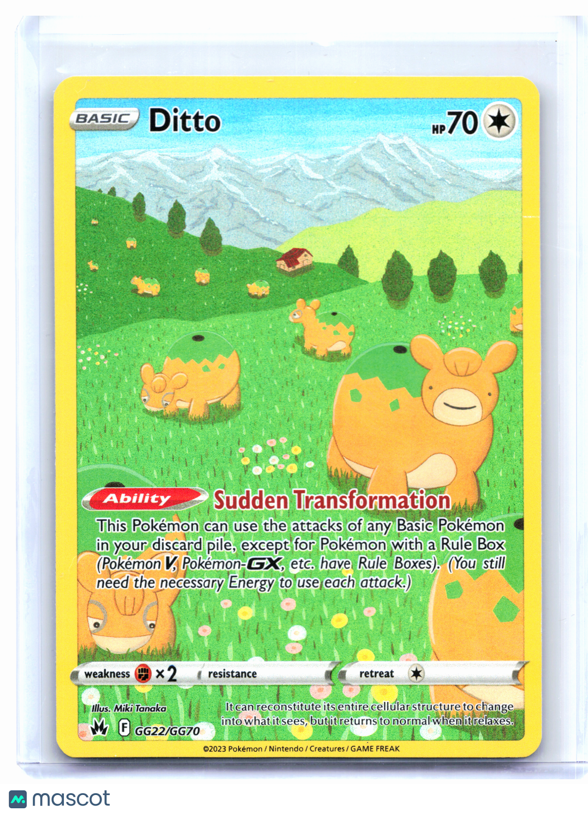 2023 Pokemon—Ditto #GG22/GG70 Crown Zenith: Galarian Gallery—Ultra Rare Holo