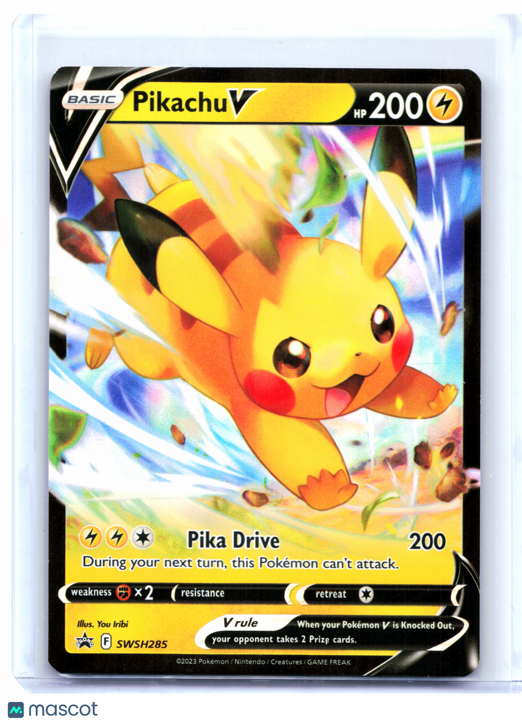 2023 Pokemon—Pikachu V #SWSH285 Sword & Shield Promos—Black Star Promo Holo [LP]