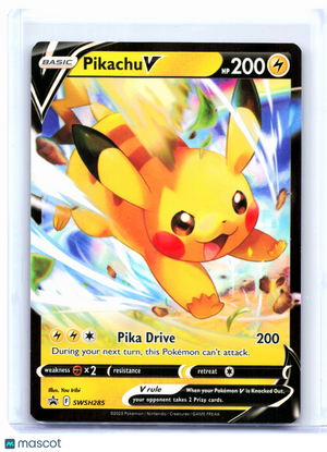 2023 Pokemon—Pikachu V #SWSH285 Sword & Shield Promos—Black Star Promo Holo [LP]