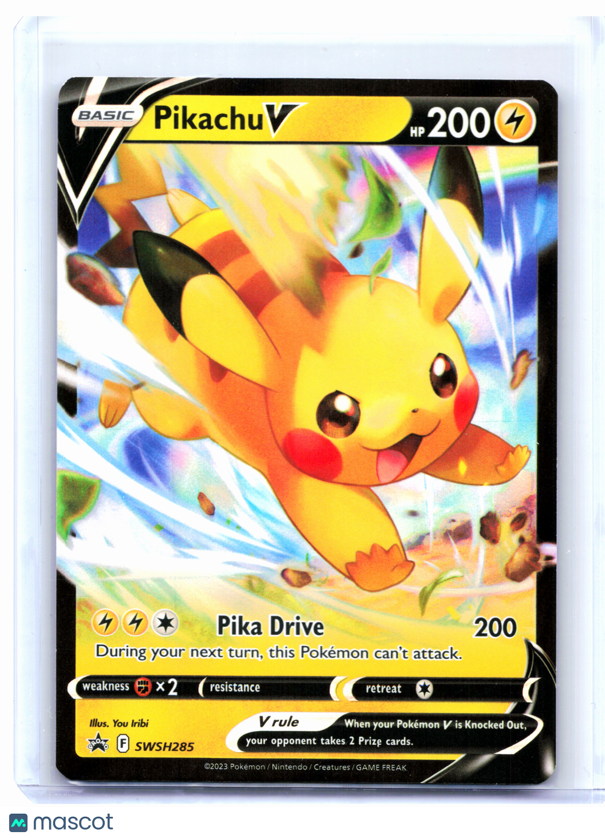 2023 Pokemon—Pikachu V #SWSH285 Sword & Shield Promos—Black Star Promo Holo [LP]