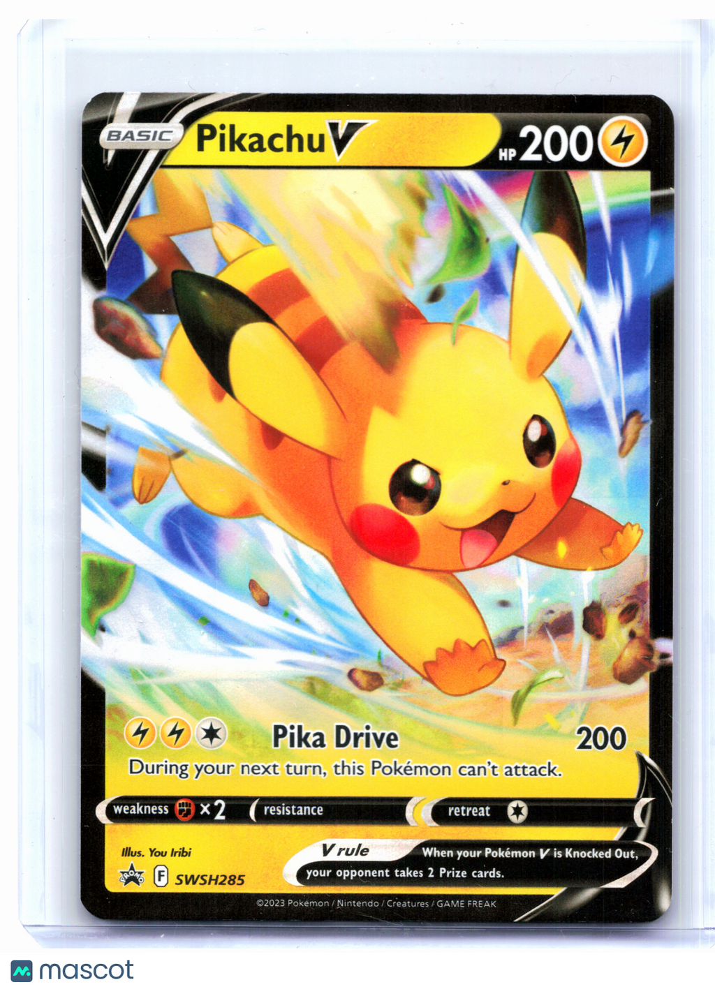 2023 Pokemon—Pikachu V #SWSH285 Sword & Shield Promos—Black Star Promo Holo [LP]
