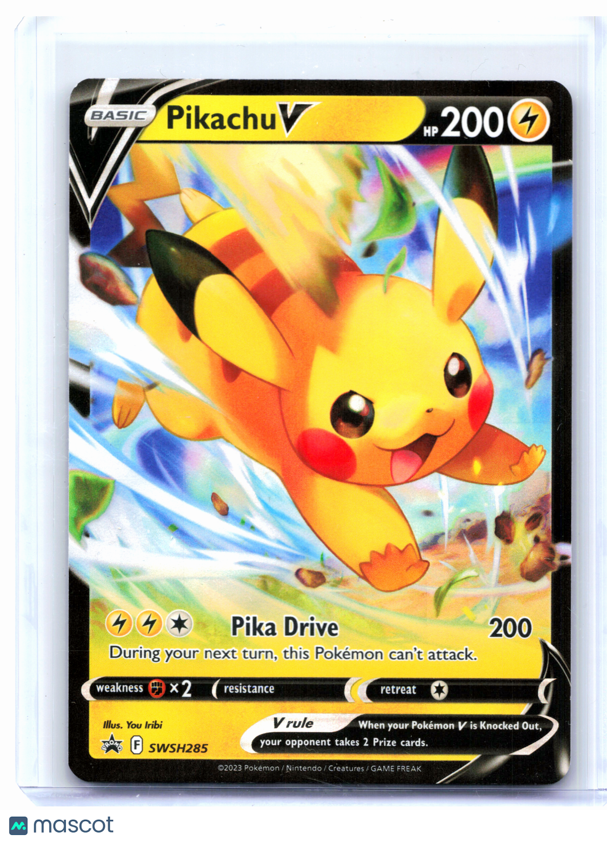 2023 Pokemon—Pikachu V #SWSH285 Sword & Shield Promos—Black Star Promo Holo [LP]