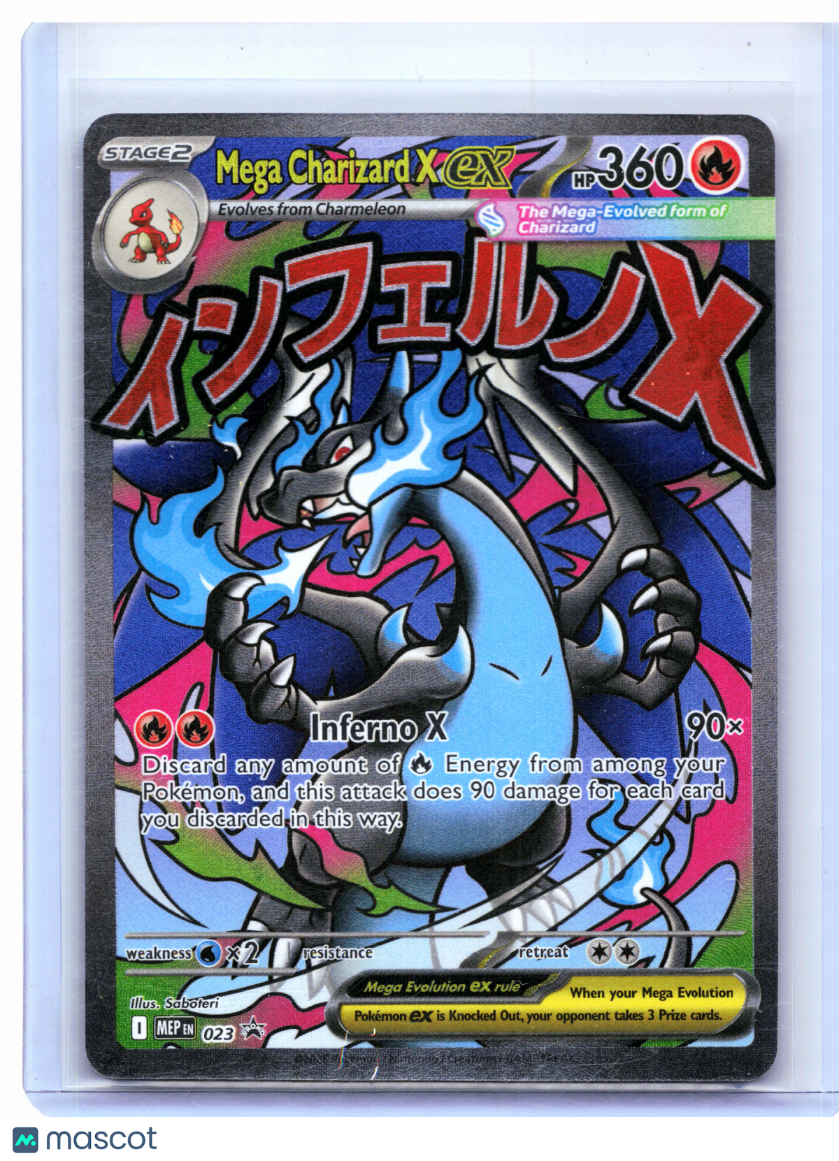 2025 Pokemon—Mega Charizard X ex #023 Mega Evolution Promo—Black Star Promo Holo