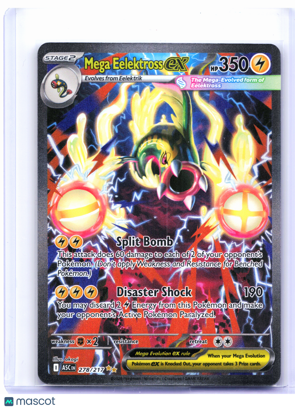 2026 Pokemon—Mega Eelektross ex #278/217 Ascended Heroes—SIR Holo