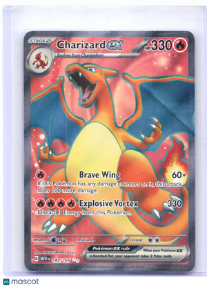 2023 Pokemon—Charizard ex #183/165 Scarlet & Violet 151—Ultra Rare Holo