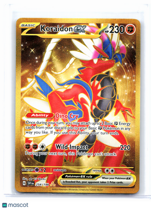 2023 Pokemon—Koraidon ex #254/198 Scarlet & Violet Base Set—Hyper Rare Holo