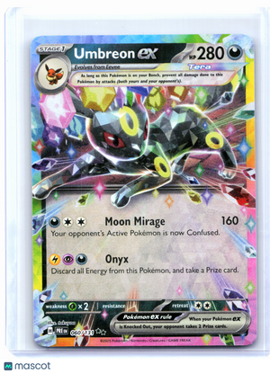 2025 Pokemon—Umbreon ex #060/131 Prismatic Evolutions—Double Rare Holo [LP]