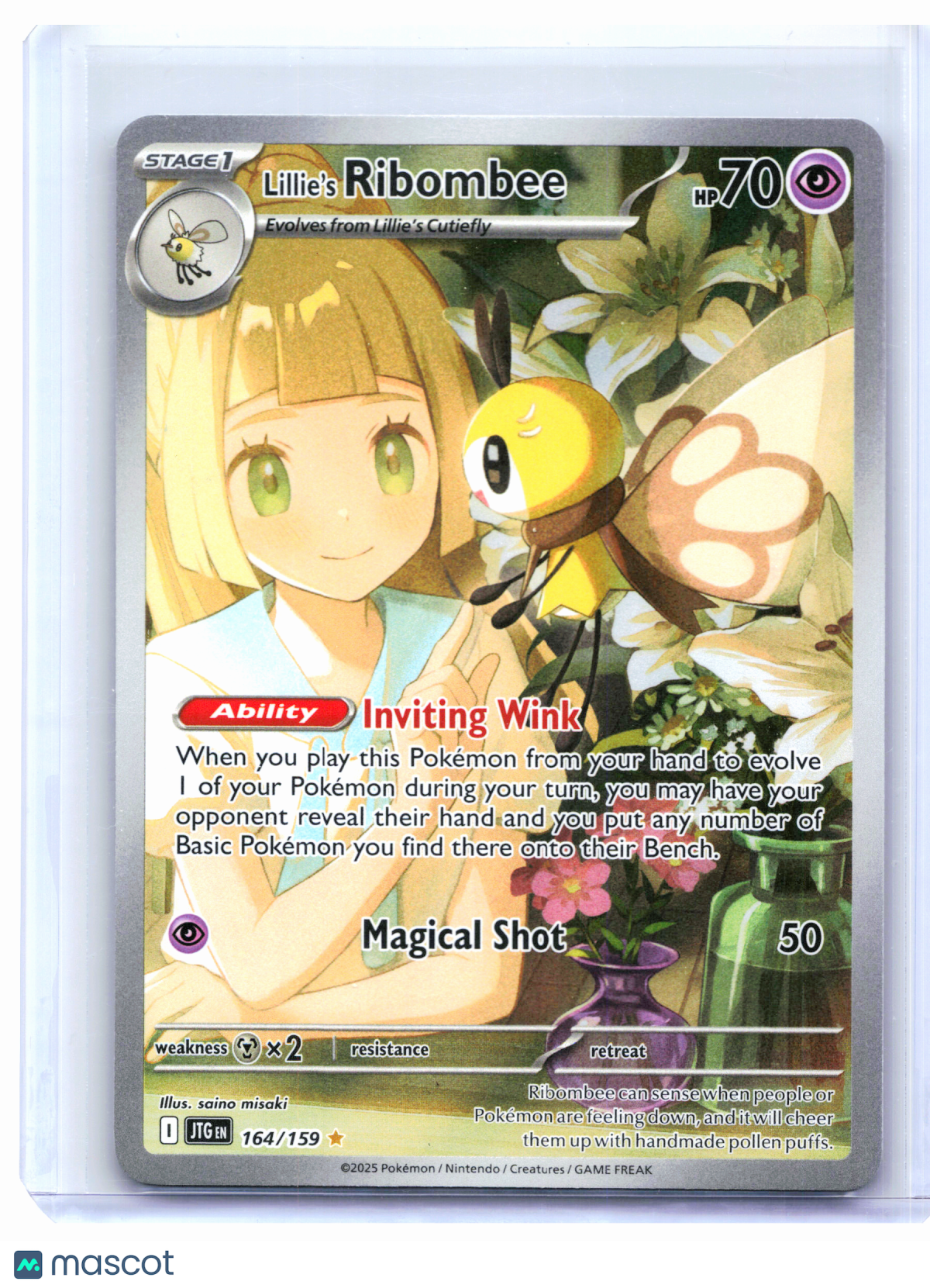 2025 Pokemon—Lillie's Ribombee #164/159 Journey Together—Illustration Rare [LP]