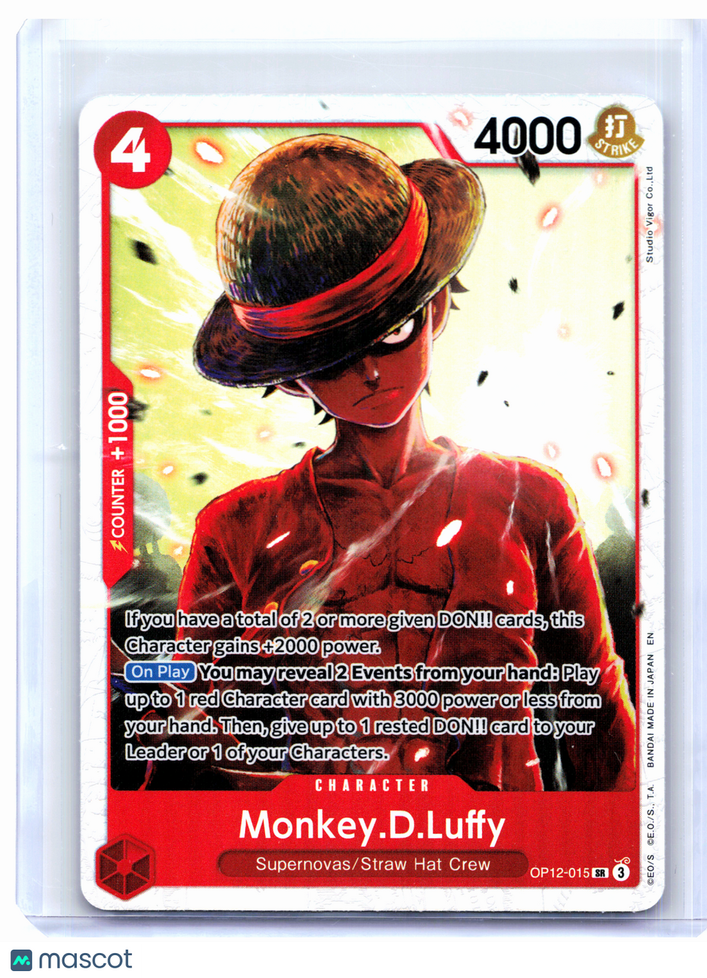 2025 One Piece—Monkey.D.Luffy #OP12-015 Legacy of the Master—SR Foil