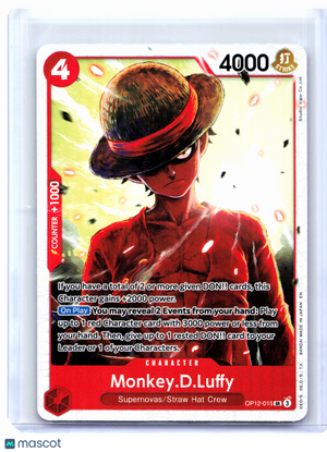 2025 One Piece—Monkey.D.Luffy #OP12-015 Legacy of the Master—SR Foil
