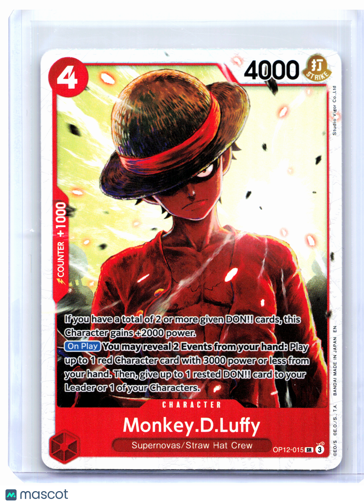 2025 One Piece—Monkey.D.Luffy #OP12-015 Legacy of the Master—SR Foil