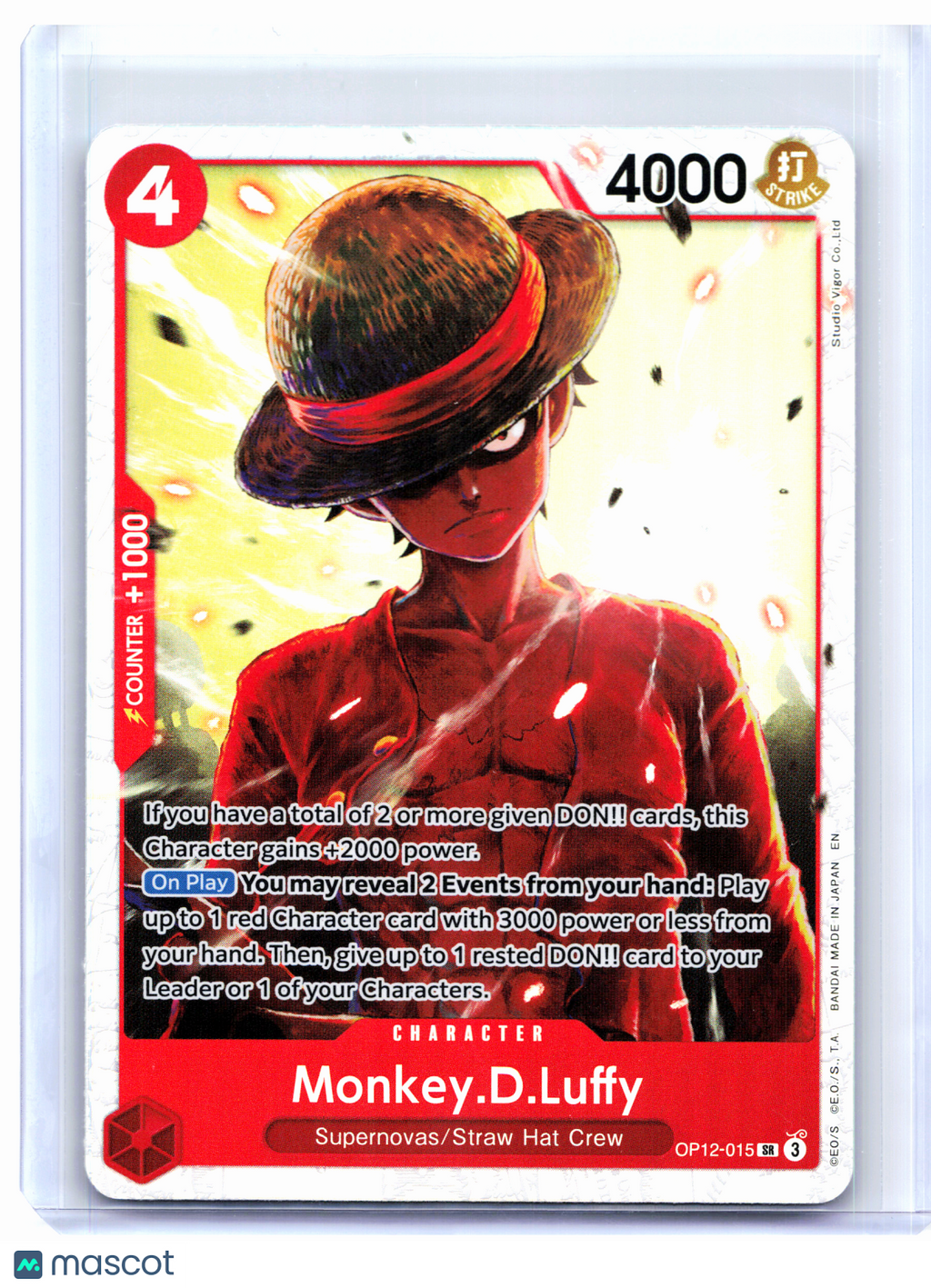 2025 One Piece—Monkey.D.Luffy #OP12-015 Legacy of the Master—SR Foil [LP]