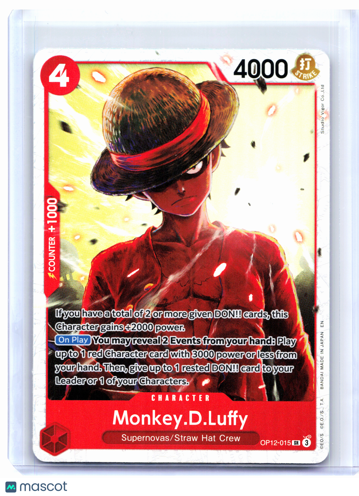 2025 One Piece—Monkey.D.Luffy #OP12-015 Legacy of the Master—SR Foil [LP]