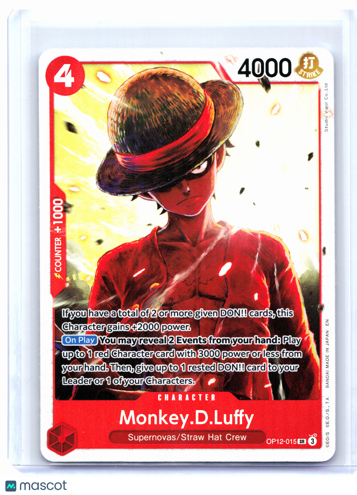 2025 One Piece—Monkey.D.Luffy #OP12-015 Legacy of the Master—SR Foil [LP]