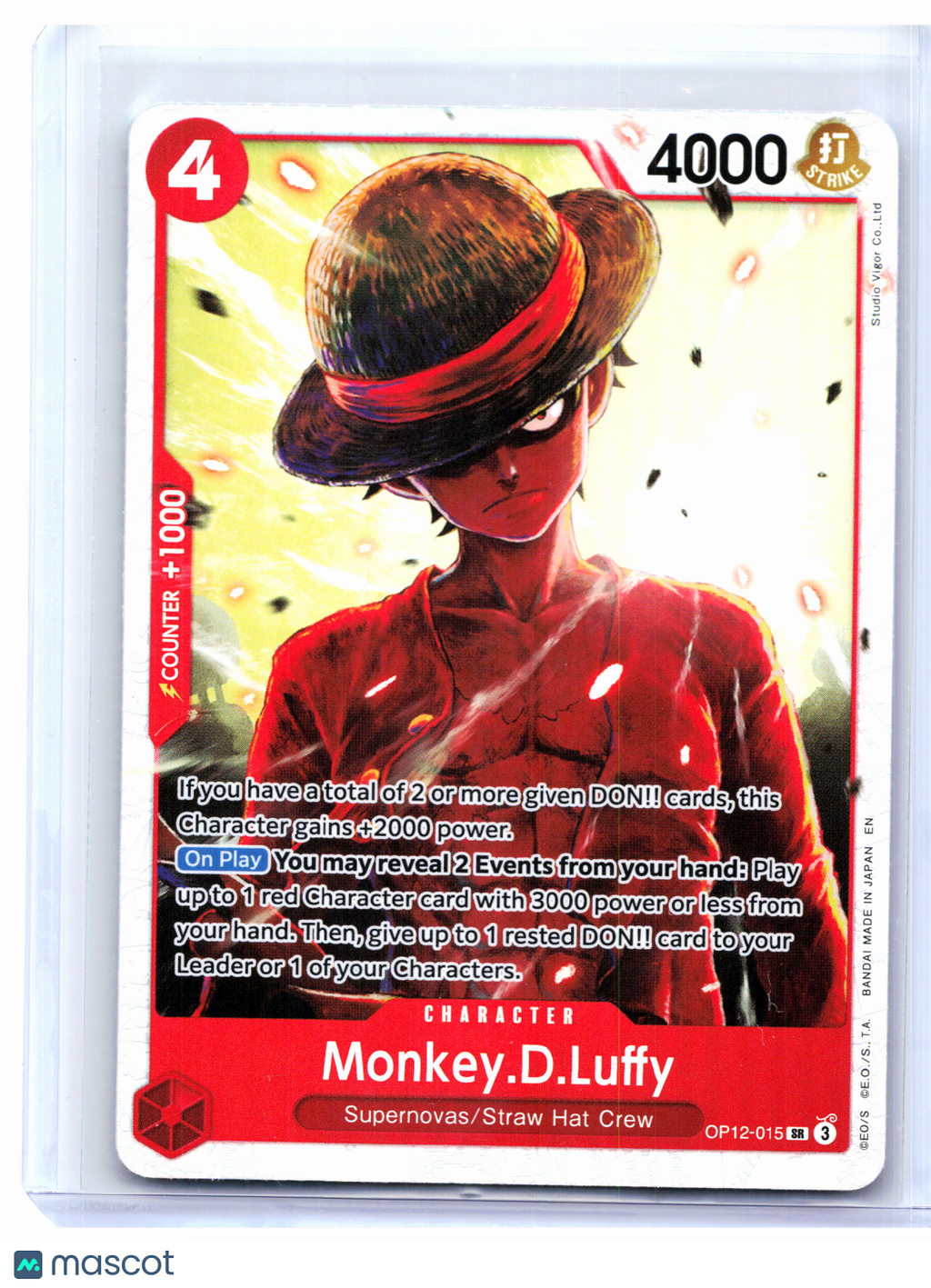 2025 One Piece—Monkey.D.Luffy #OP12-015 Legacy of the Master—SR Foil [LP]