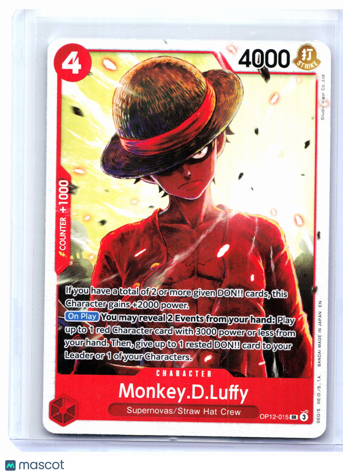 2025 One Piece—Monkey.D.Luffy #OP12-015 Legacy of the Master—SR Foil [LP]