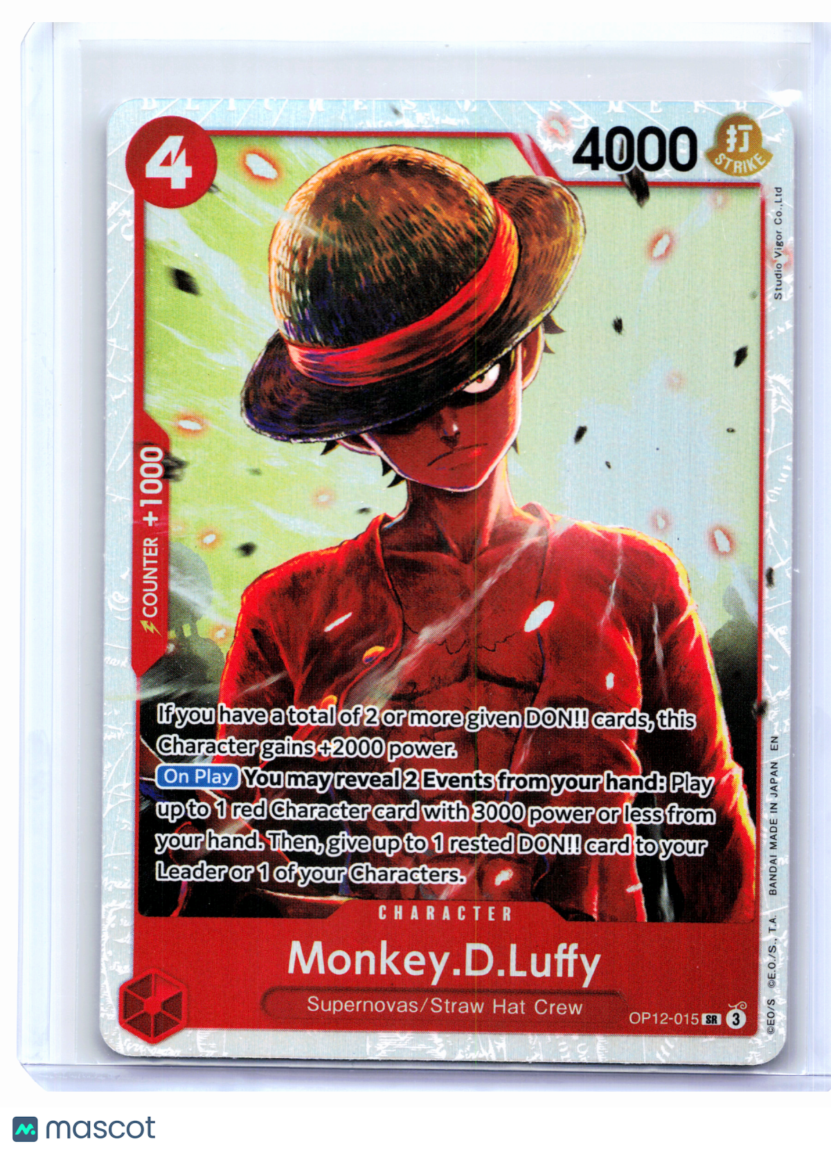 2025 One Piece—Monkey.D.Luffy #OP12-015 Legacy of the Master—SR Foil