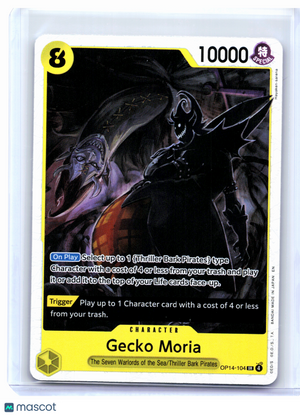 2026 One Piece—Gecko Moria #OP14-104 The Azure Sea's Seven—Super Rare Foil