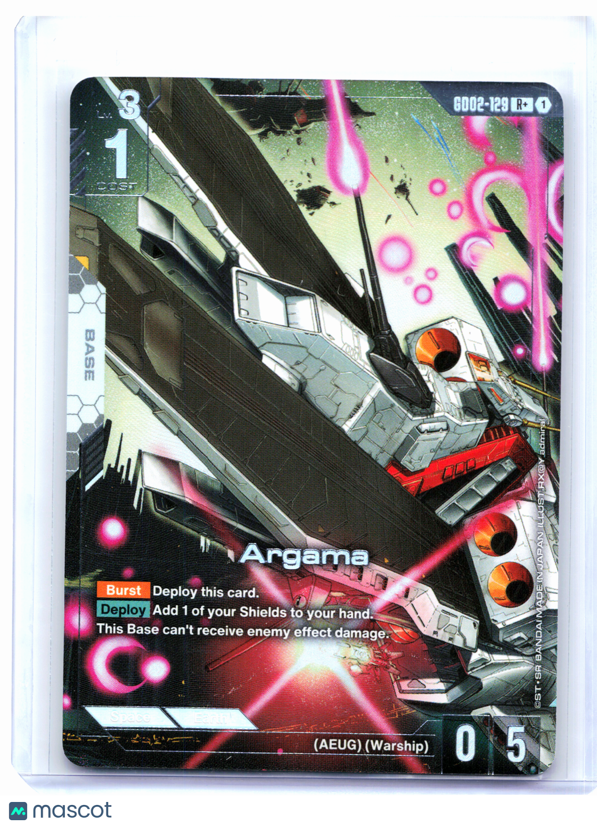 2025 Gundam Card Game—Argama #GD02-129 Dual Impact—Rare+ Foil