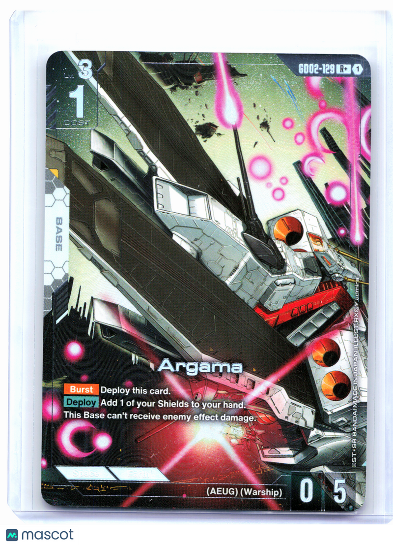 2025 Gundam Card Game—Argama #GD02-129 Dual Impact—Rare+ Foil