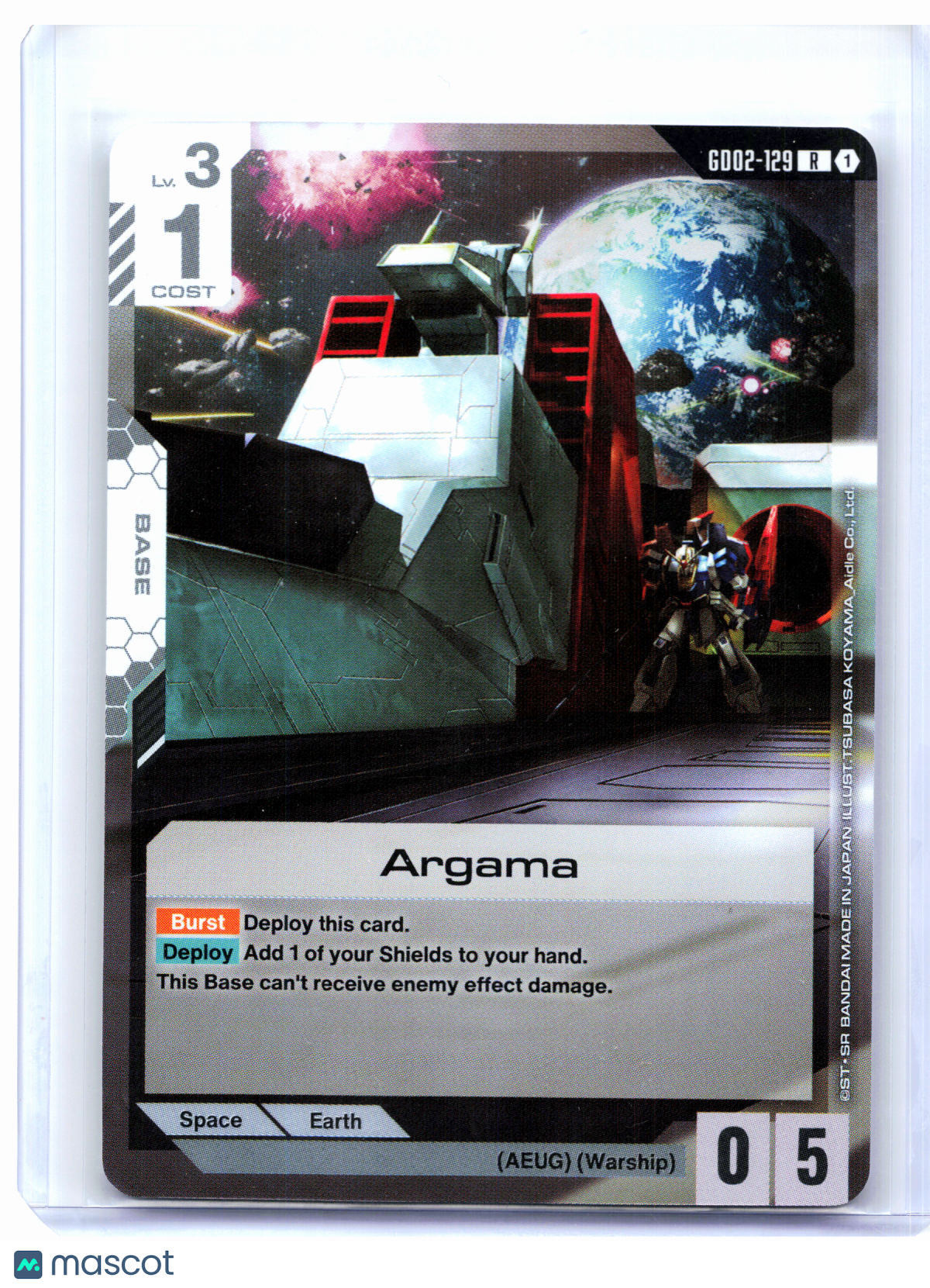 2025 Gundam Card Game—Argama #GD02-129 Dual Impact—Rare Foil