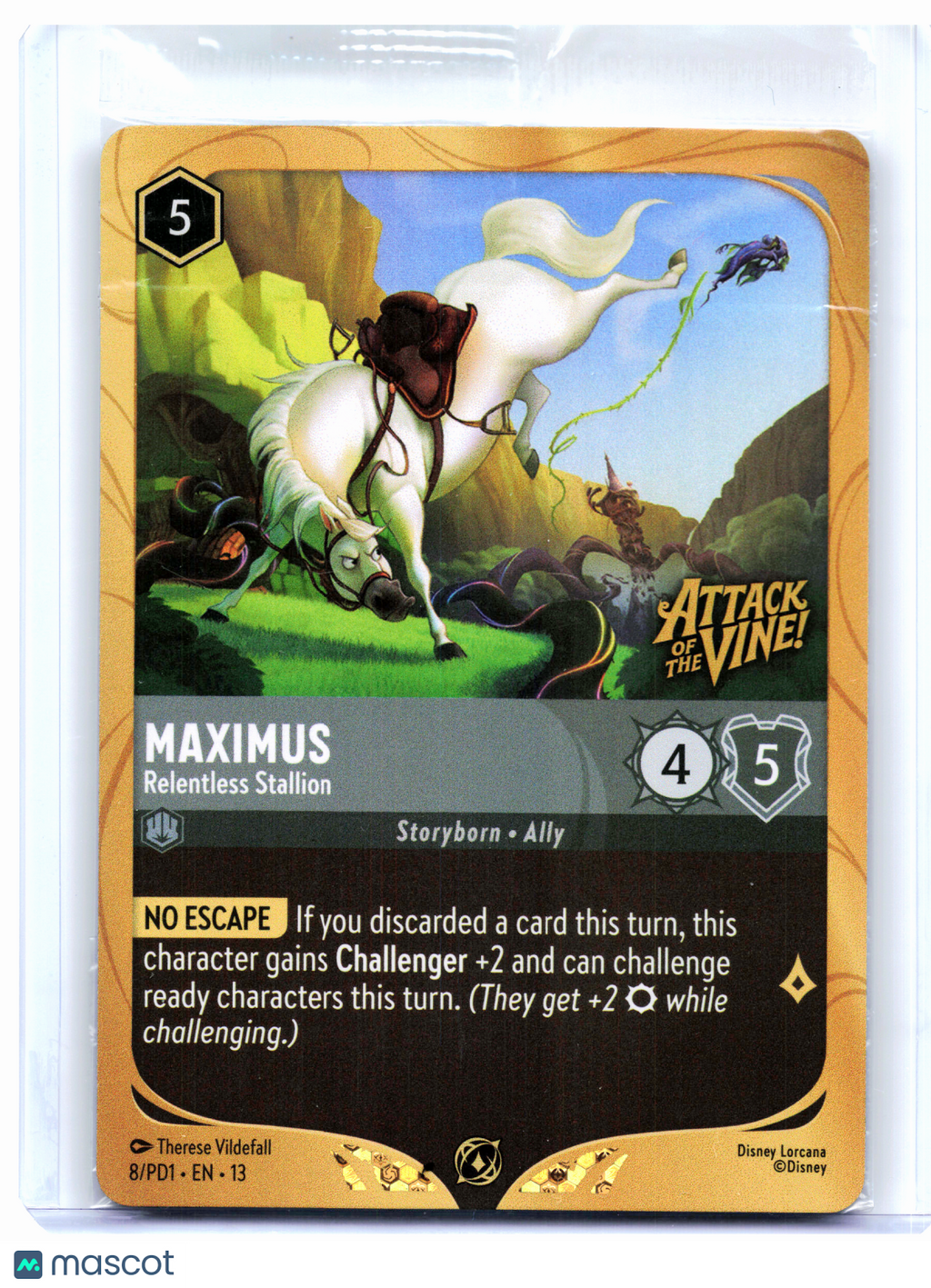 2026 Lorcana—Maximus - Relentless Stallion #8/PD1 DLPC—Rare Foil [Sealed]