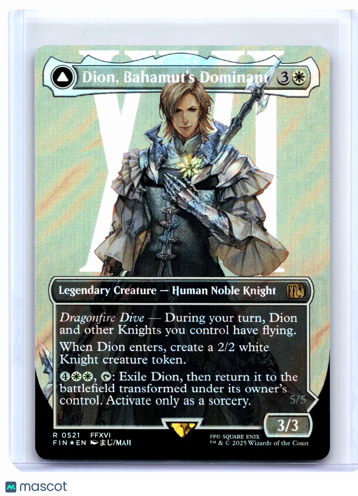 2025 Magic: TG—Dion, Bahamut's Dominant (Borderless) #0521 FIN—Rare Surge Foil