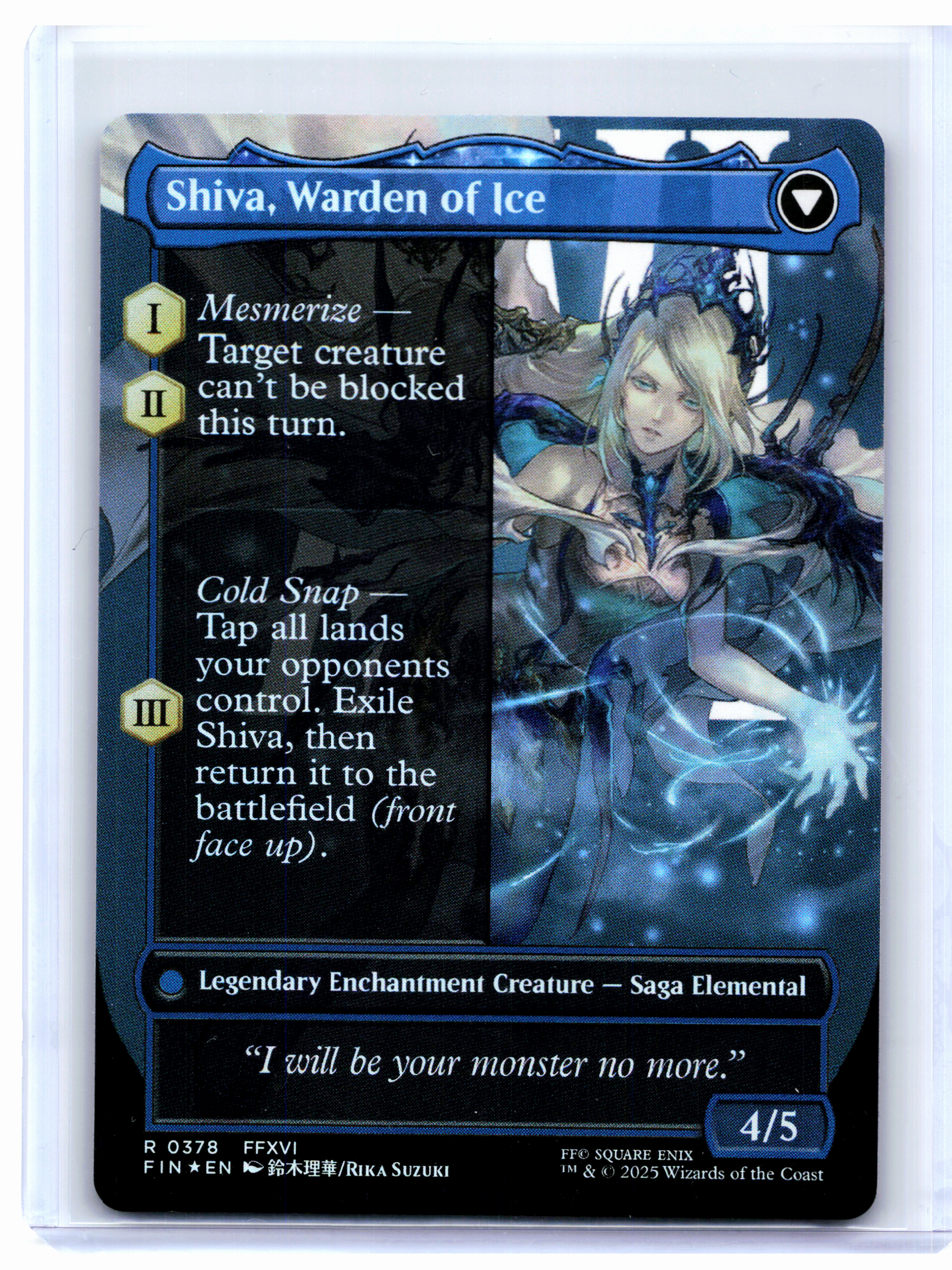 2025 Magic: TG—Jill, Shiva's Dominant (Borderless) #0378 FINAL FANTASY—Rare Foil