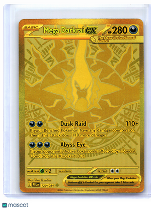 2026 Pokemon—Mega Darkrai ex #120/084 Pitch Black—Mega Hyper Rare Gold