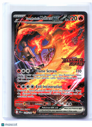 2025 Pokemon—Team Rocket's Moltres ex (Destined Rivals Stamp) #229/182 MCAP—DR