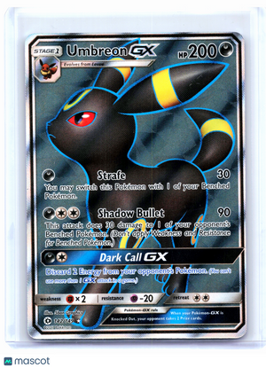 2017 Pokemon—Umbreon GX #142/149 Sun & Moon Base Set—Ultra Rare Holo