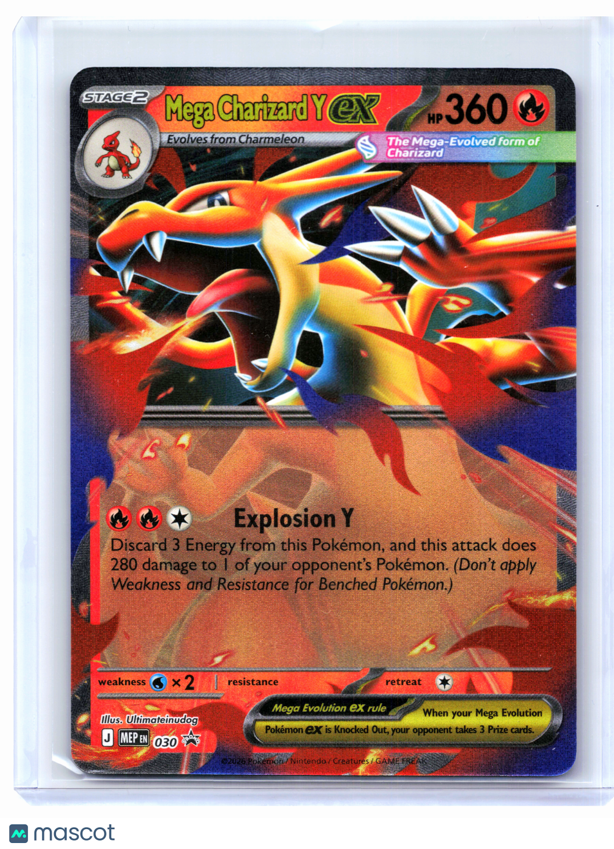 2026 Pokemon—Mega Charizard Y ex #030 Mega Evolution Promo—Black Star Promo Holo