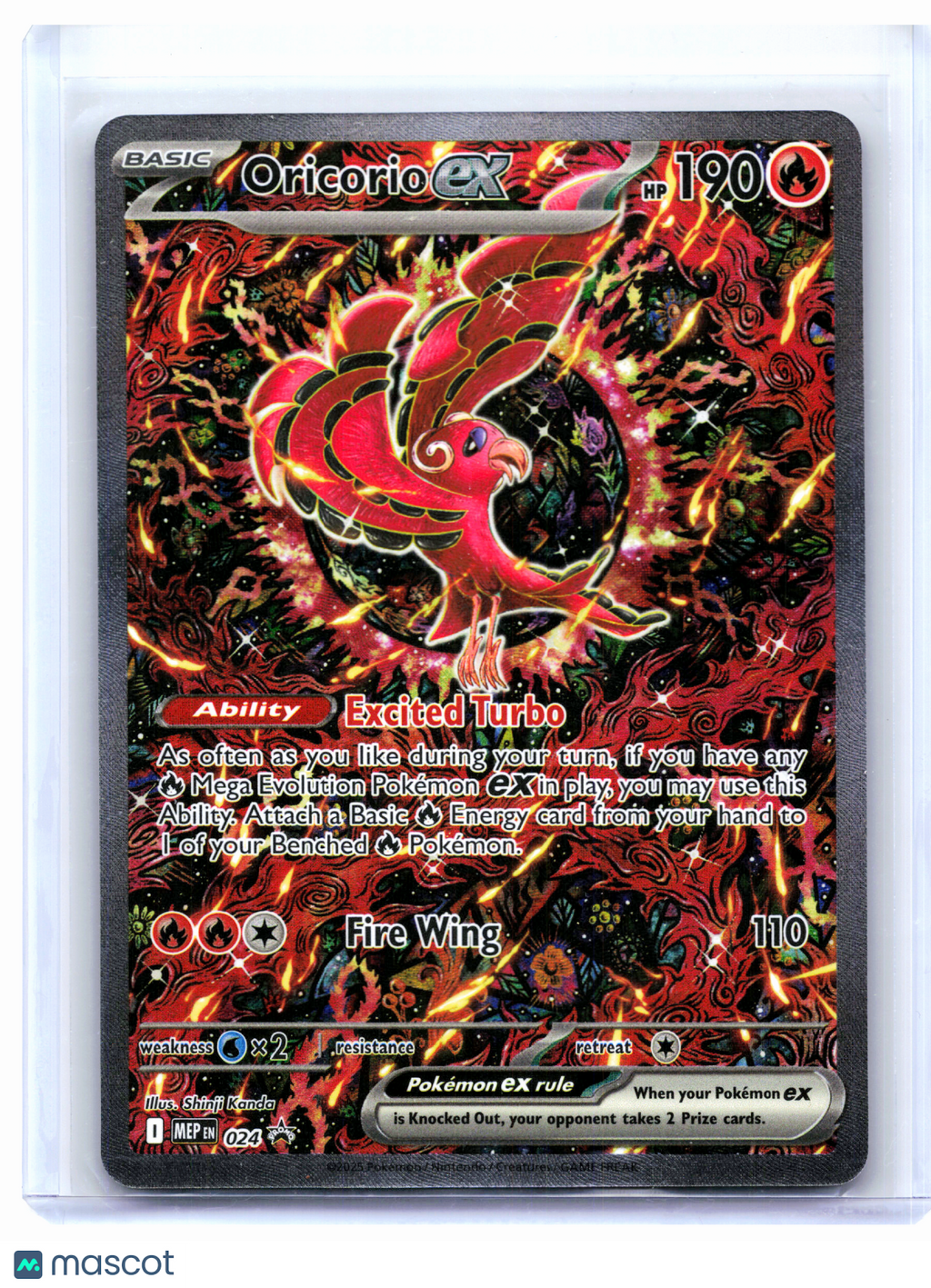 2025 Pokemon—Oricorio ex #024 Mega Evolution Promo—Black Star Promo Holo