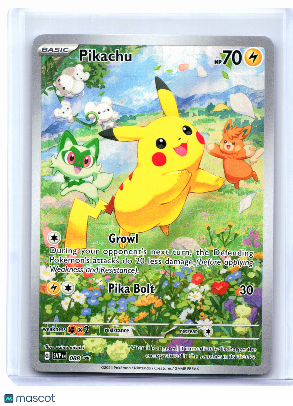 2024 Pokemon—Pikachu #088 Scarlet & Violet Promo—Black Star Promo Holo [LP]