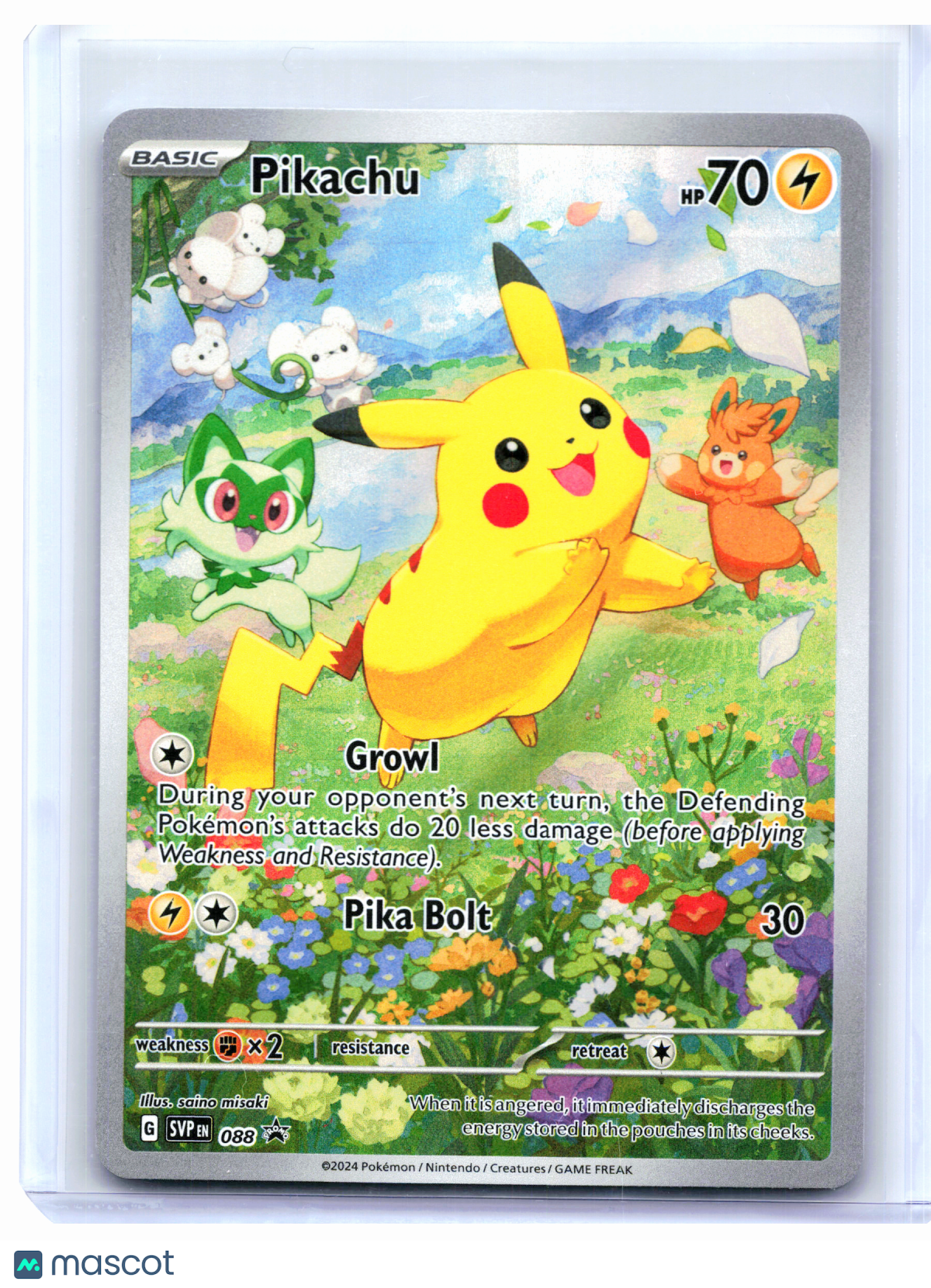 2024 Pokemon—Pikachu #088 Scarlet & Violet Promo—Black Star Promo Holo [LP]