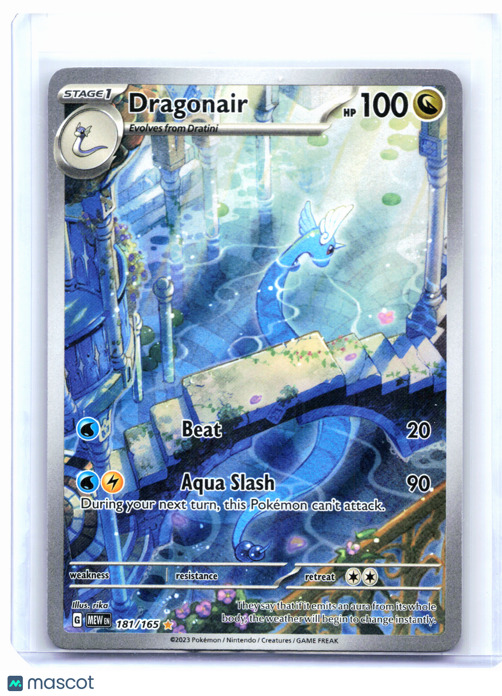 2023 Pokemon—Dragonair #181/165 Scarlet & Violet 151—Illustration Rare Holo [LP]
