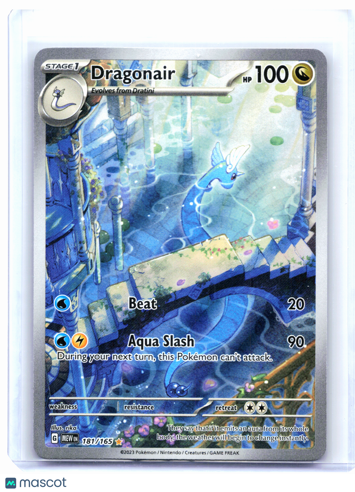 2023 Pokemon—Dragonair #181/165 Scarlet & Violet 151—Illustration Rare Holo [LP]