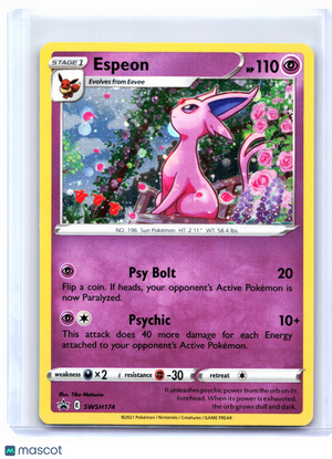 2021 Pokemon—Espeon #SWSH174 Sword & Shield Promos—Black Star Promo Holo [LP]