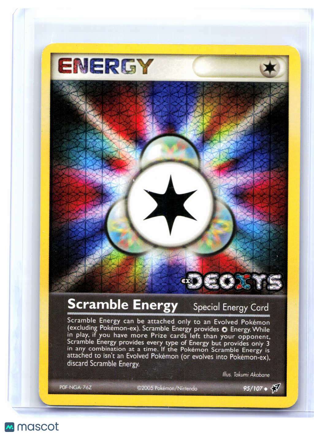 2005 Pokemon—Scramble Energy #95/107 EX Deoxys—Uncommon Reverse Holo [Damaged]