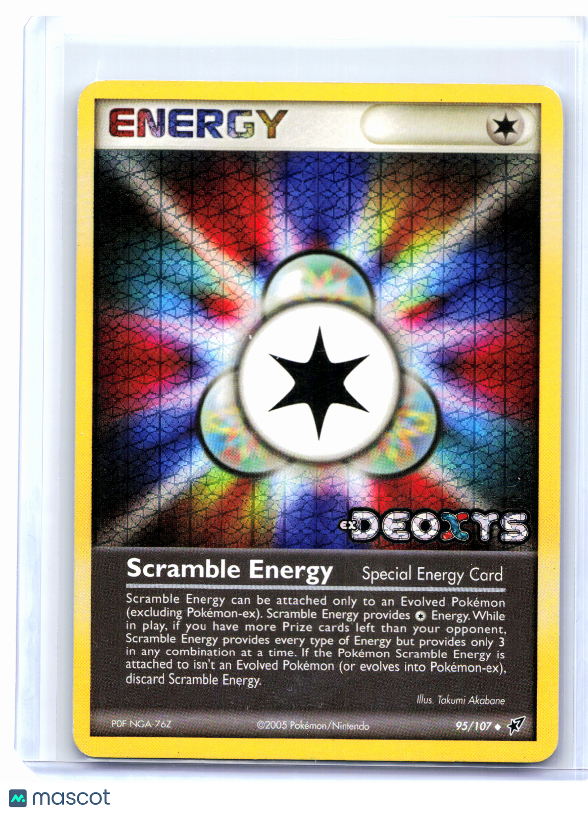 2005 Pokemon—Scramble Energy #95/107 EX Deoxys—Uncommon Reverse Holo [Damaged]