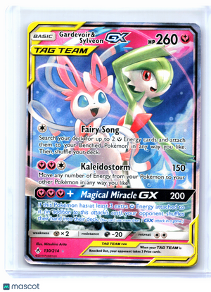 2019 Pokemon—Gardevoir & Sylveon GX #130/214 Unbroken Bonds—Ultra Rare [DMG]