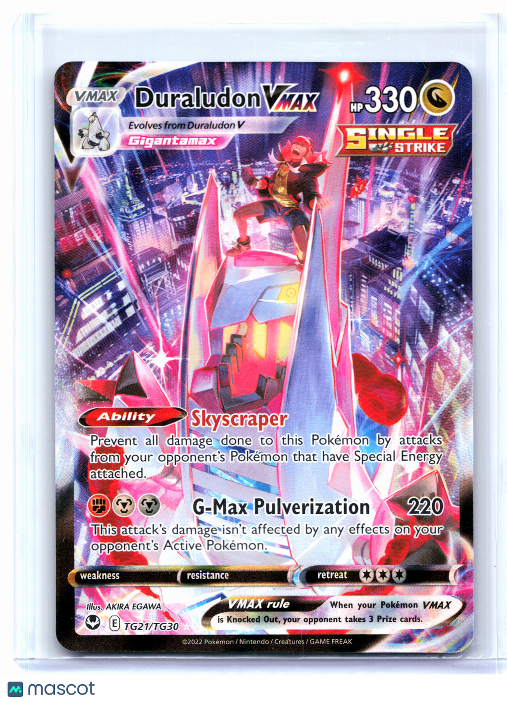 2022 Pokemon—Duraludon VMAX #TG21/TG30 Silver Tempest Trainer Gallery—Ultra Rare