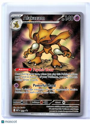 2025 Pokemon—Alakazam #009 Mega Evolution Promo—Black Star Promo Holo [LP]