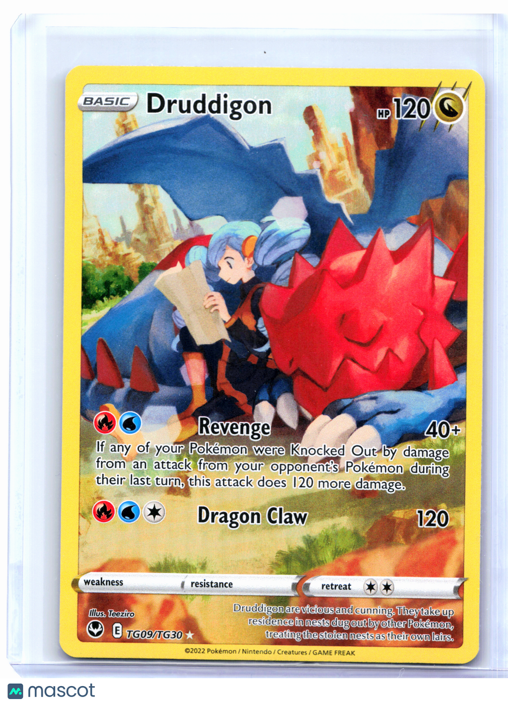 2022 Pokemon—Druddigon #TG09/TG30 Silver Tempest Trainer Gallery—Ultra Rare [LP]