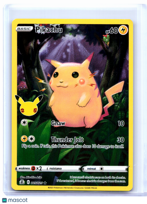 2021 Pokemon—Pikachu #005/025 Celebrations—Ultra Rare Holo [Moderately Played]