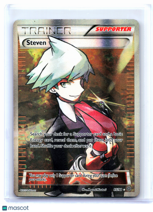 2015 Pokemon—Steven (Full Art) #95/98 Ancient Origins—Ultra Rare Holo [Damaged]