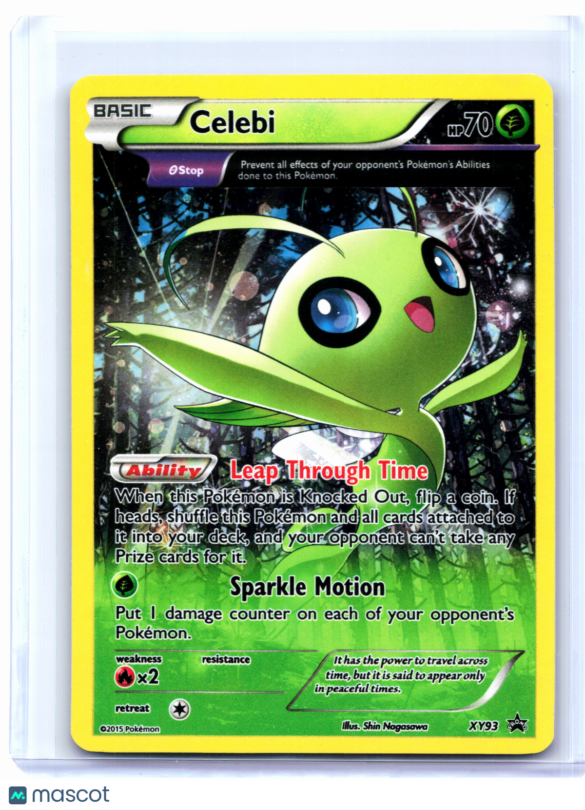 2015 Pokemon—Celebi #XY93 XY Promos—Black Star Promo Holo [Damaged]